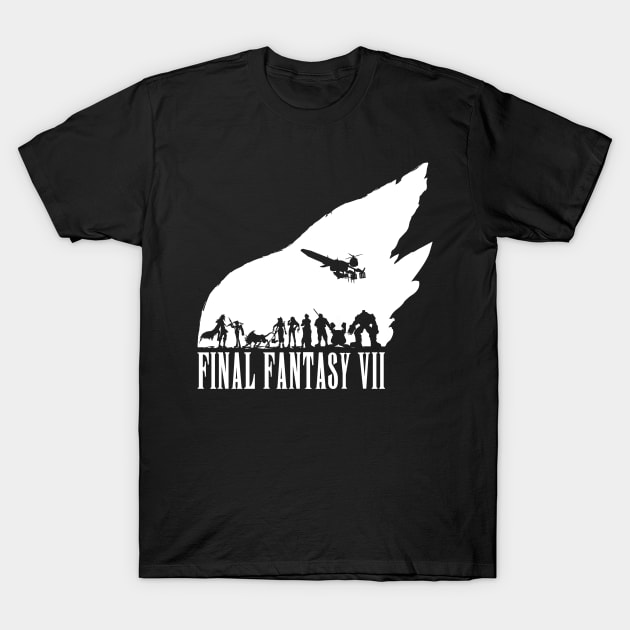 Final Fantasy VII - The Party (White) T-Shirt by Exterminatus
